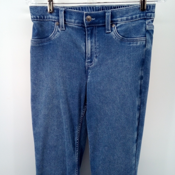 aerie 2022 Cotton Blend Elastic Waist Blue Denim Bootcut Jeans S - Picture 10 of 10